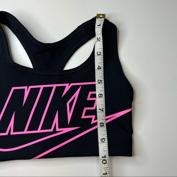 NIKE Black Racerback Sports Bra w/ Neon Pink Decal, Size Extra Small, NWOT! - Picture 8 of 8